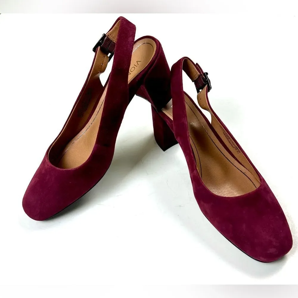 Vionic Nareen Suede Slingback Heels - Picture 3 of 11